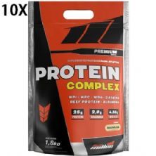 Kit 10X Protein Complex Premium - 1800g Refil Baunilha - New Millen