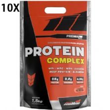 Kit 10X Protein Complex Premium - 1800g Refil Vitamina de Frutas - New Millen