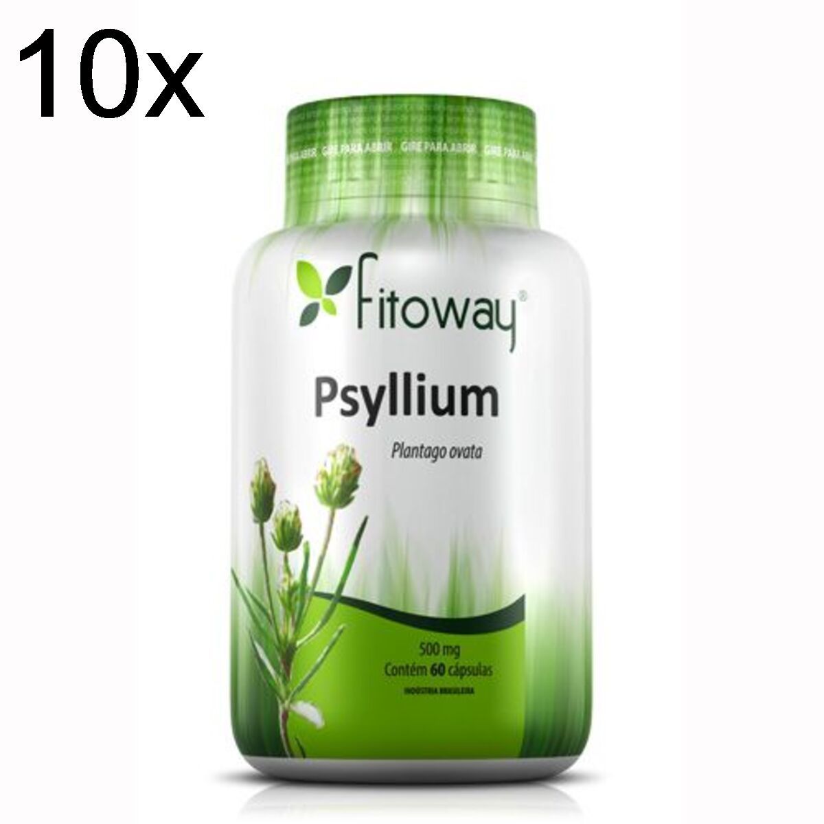 Kit 10X Psyllium 500Mg 60 C�psulas - Fitoway