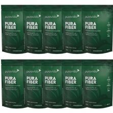 Kit 10X Pura Fiber - 250g Refil Neutro - Puravida