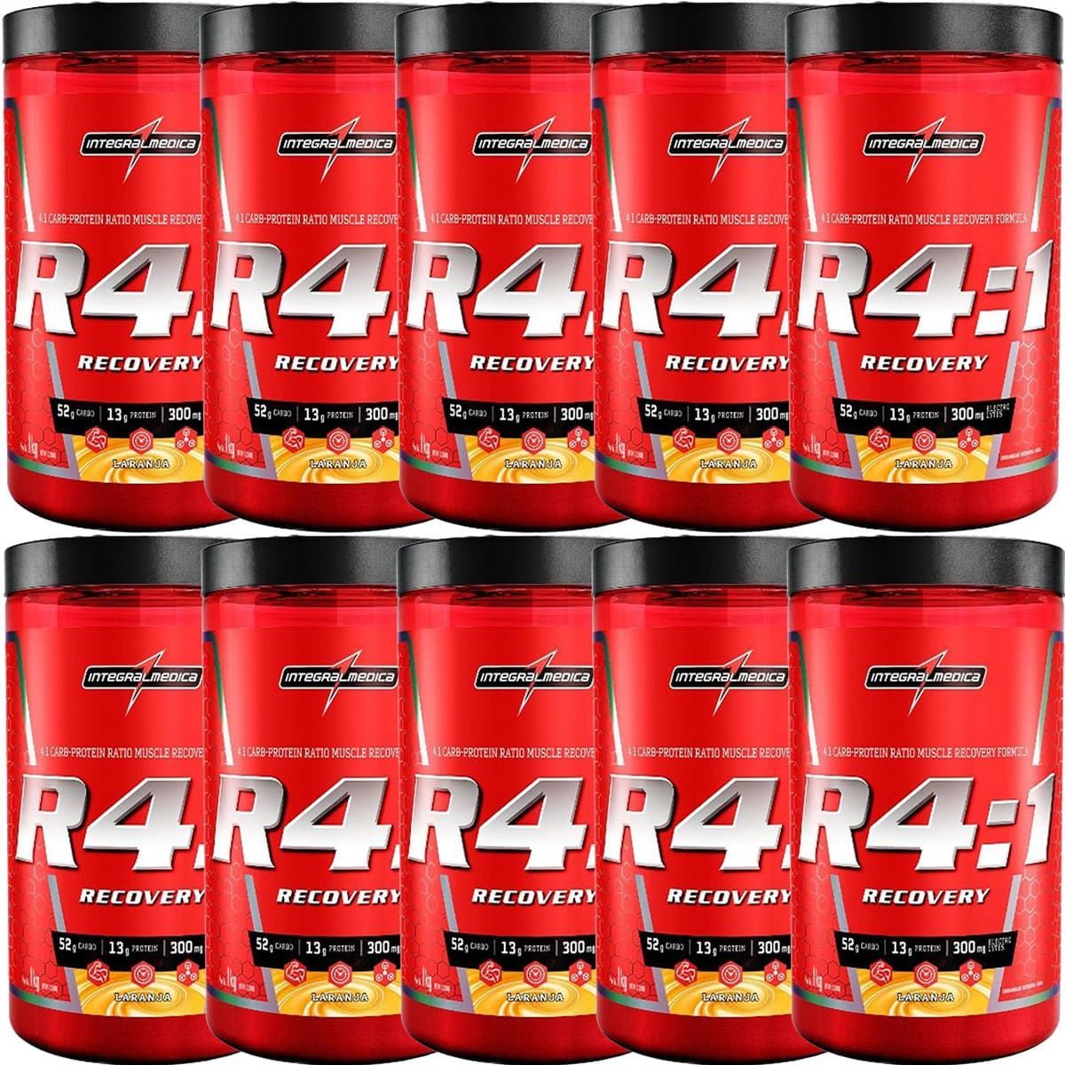 Kit 10X R4:1 Recovery Powder - 1000g Laranja - IntegralM�dica