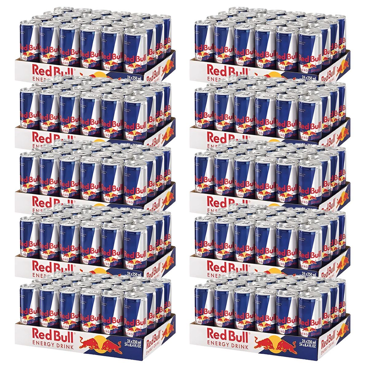 Kit 10X Red Bull Energy Drink - 24 Latas 250ml - Nutrata