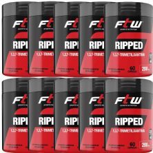Kit 10X Ripped 1,3,7 Trimetilxantina - 60 c�psulas - FTW