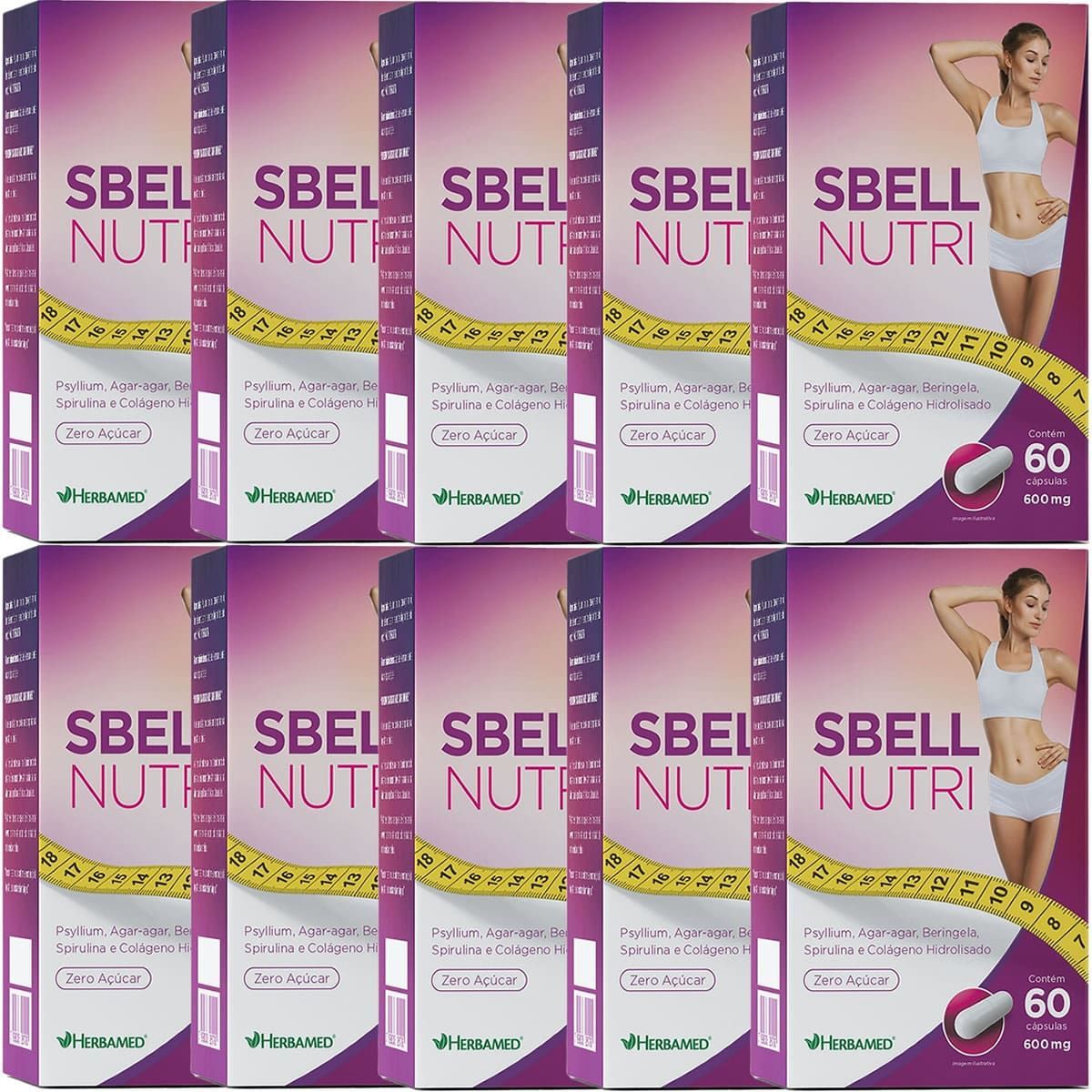 Kit 10X Sbell Nutri - 60 C�psulas - Herbamed