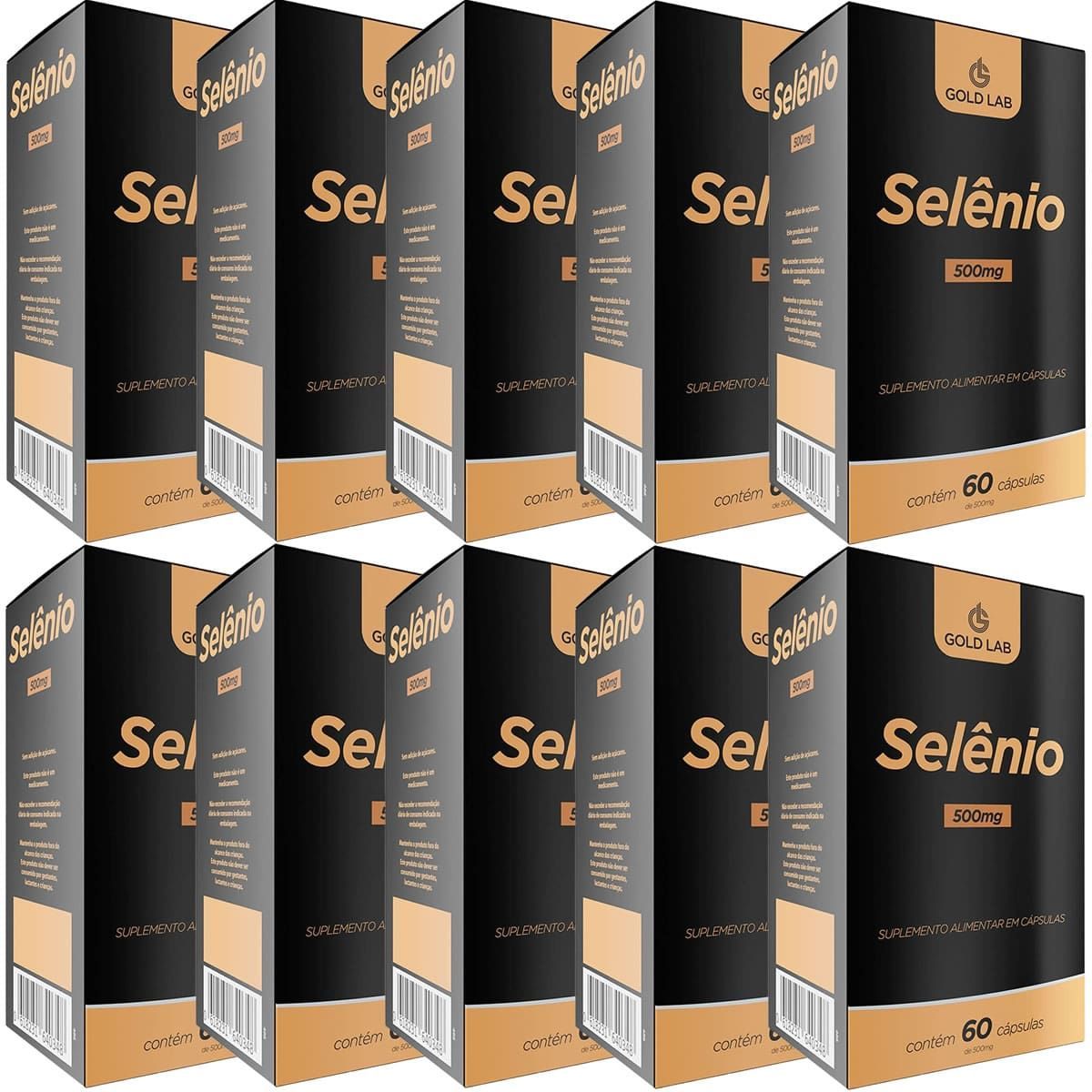 Kit 10X Sel�nio - 60 C�psulas - Gold Lab