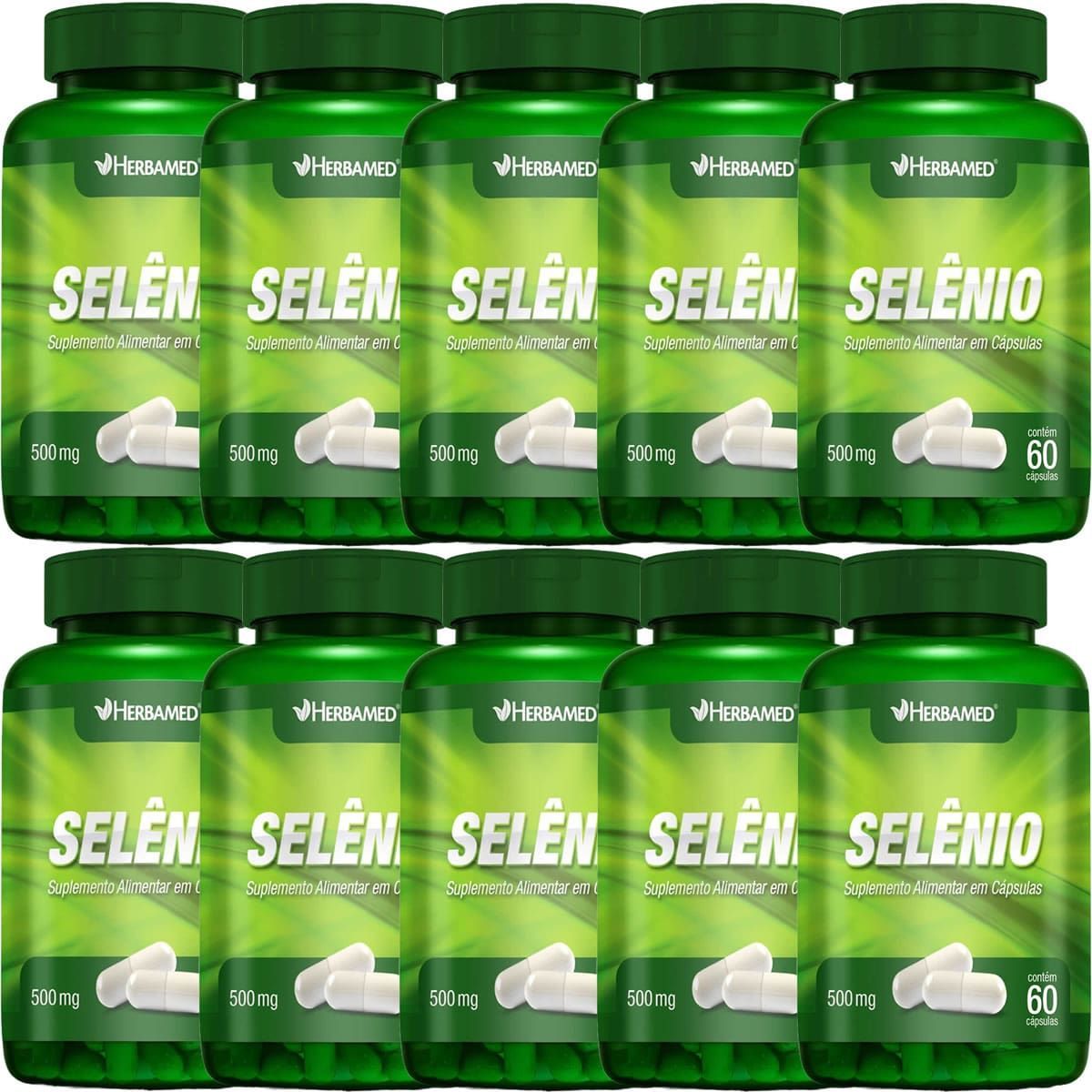 Kit 10X Sel�nio - 60 C�psulas - Herbamed