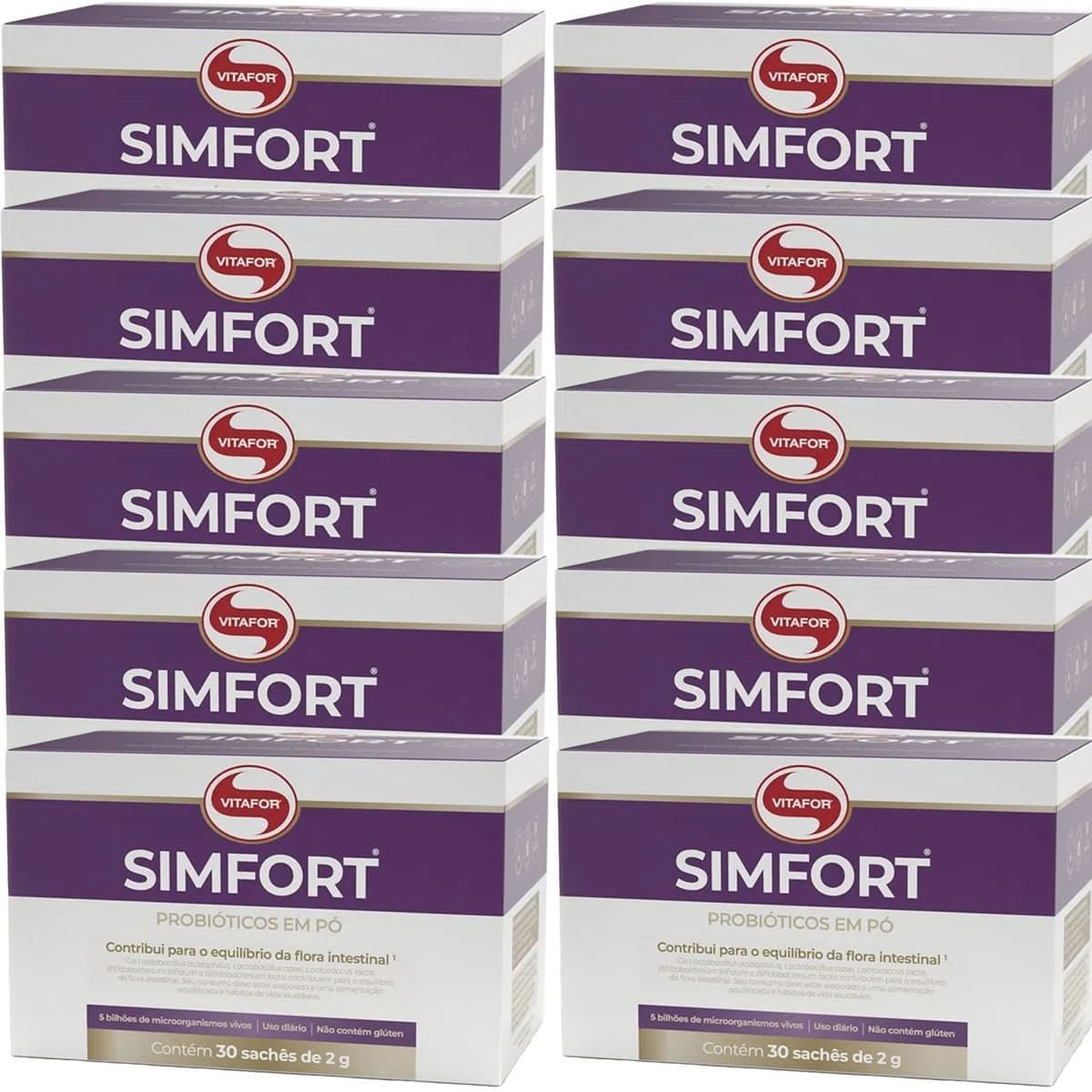 Kit 10X Simfort - 30 Sach�s 2g - Vitafor