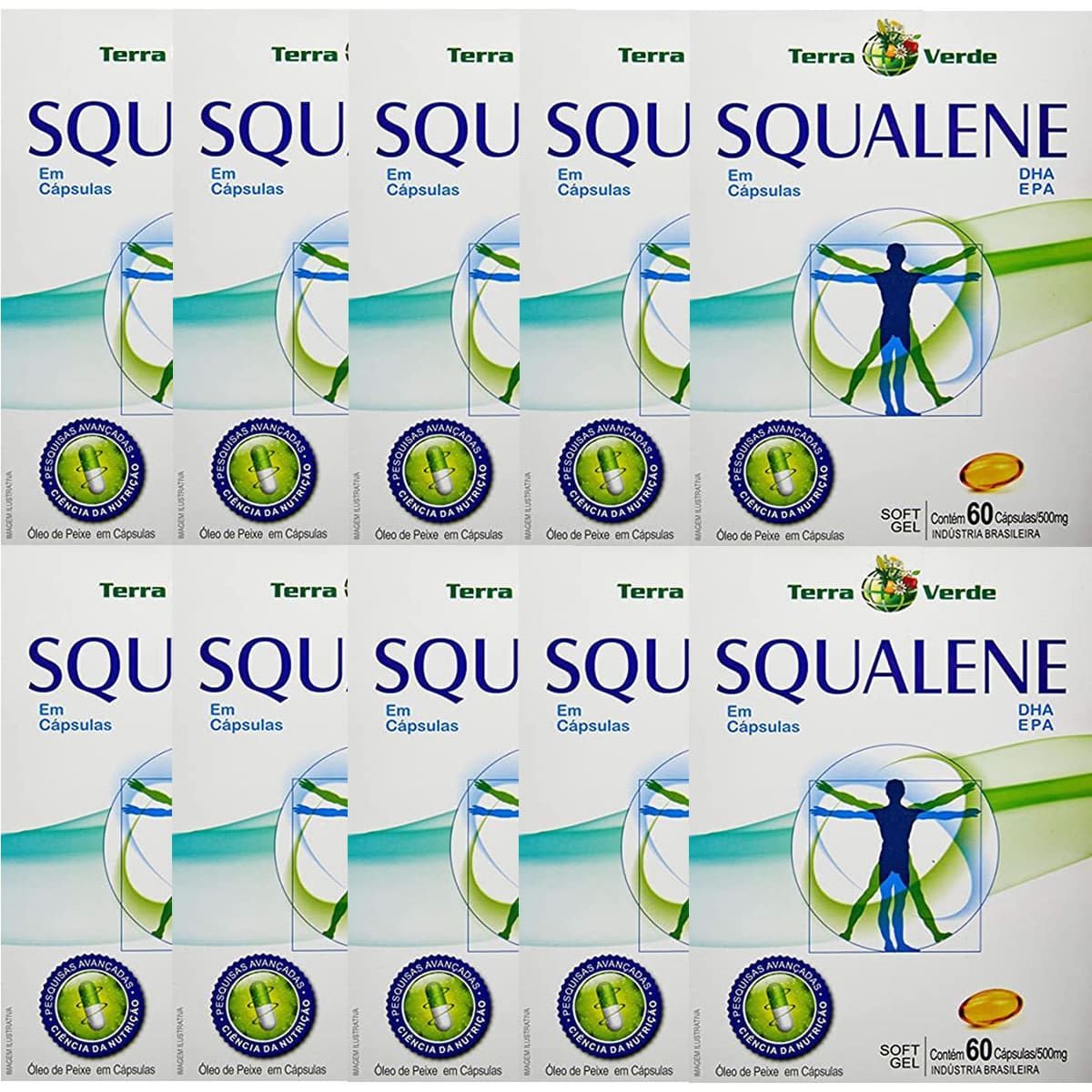 Kit 10X Squalene - 60 C�psulas - Terra Verde