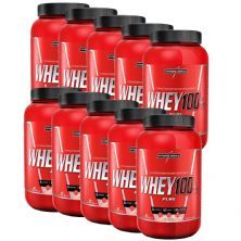 Kit 10X Super Whey 100% Pure - 907g Morango - IntegralM�dica