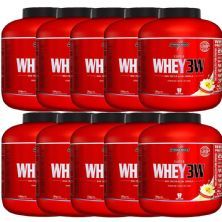 Kit 10X Super Whey 3W - 1800g Baunilha - IntegralM�dica