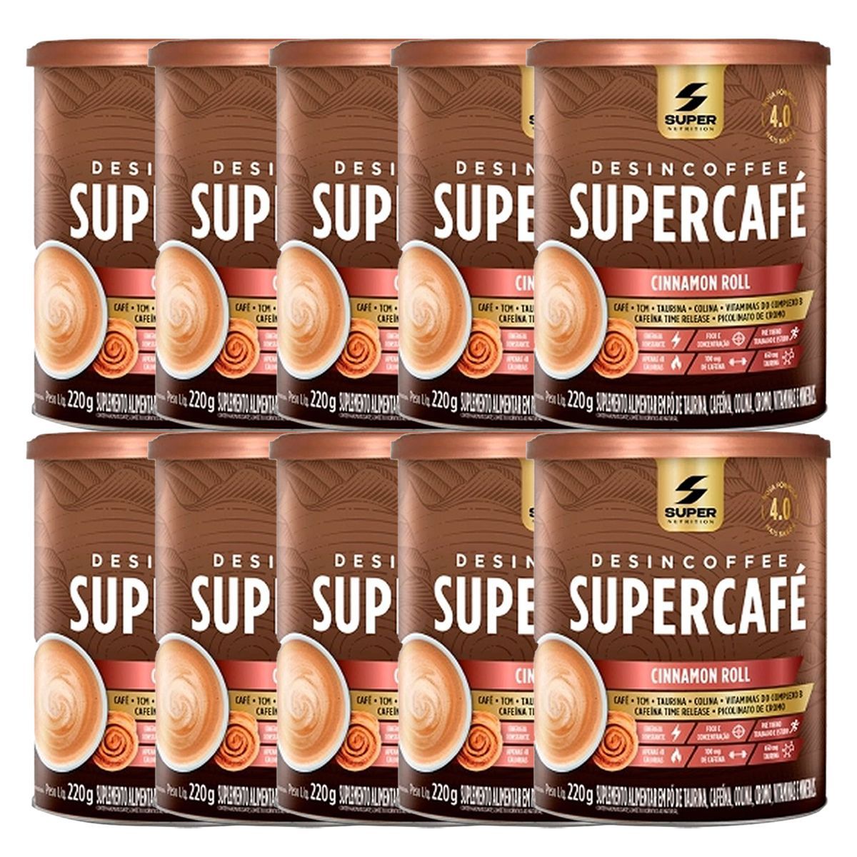 Kit 10X Desincoffee Supercaf� - 220g Cinnamon Roll - Desinch�