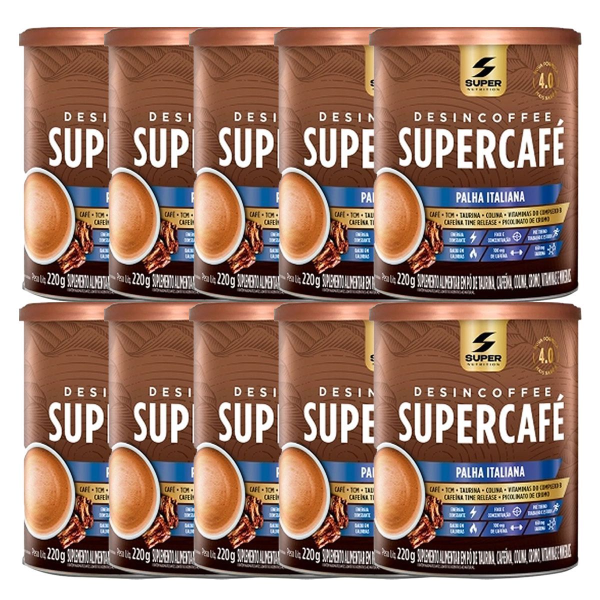 Kit 10X Supercaf� - 220g Palha Italiana - Desinch�