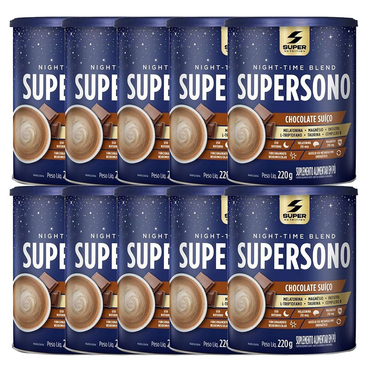 Kit 10X SuperSono - 220g Chocolate Su��o - Desinch�