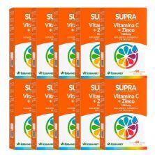 Kit 10X Supra Vitamina C + Zinco - 60 C�psulas - Herbamed