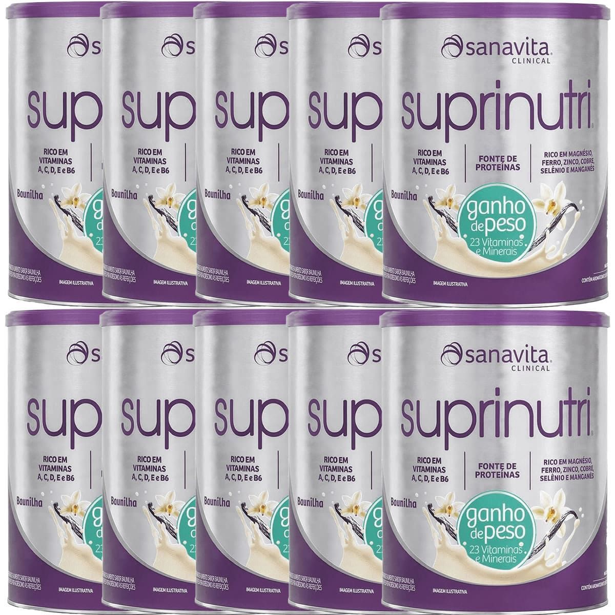Kit 10X Suprinutri - 400g Baunilha - Sanavita