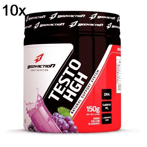 Kit 10X Testo HGH - 150g Uva  com BlueBerry -  BodyAction