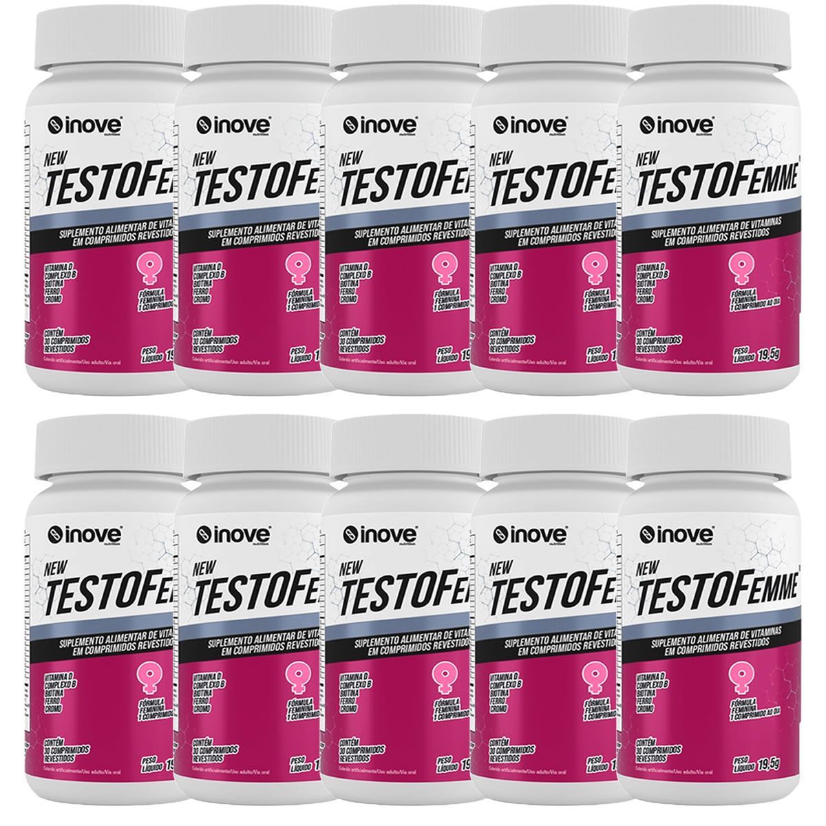 Kit 10X TestoFemme - 30 C�psulas - Inove Nutrition1