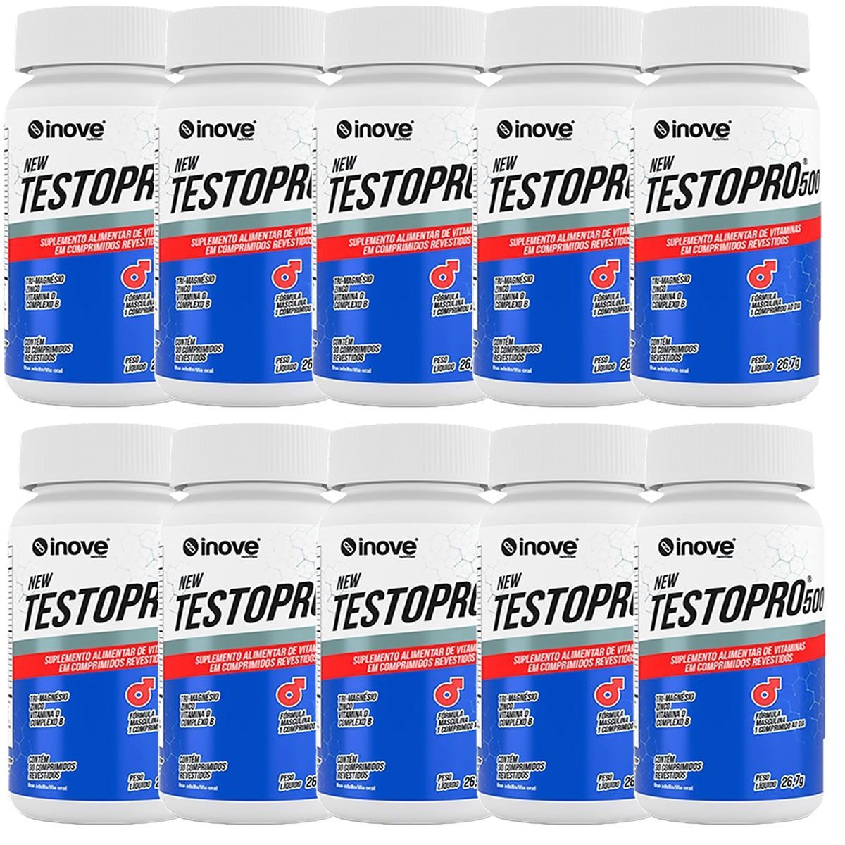 Kit 10X Testopro 500 - 30 C�psulas - Inove Nutrition