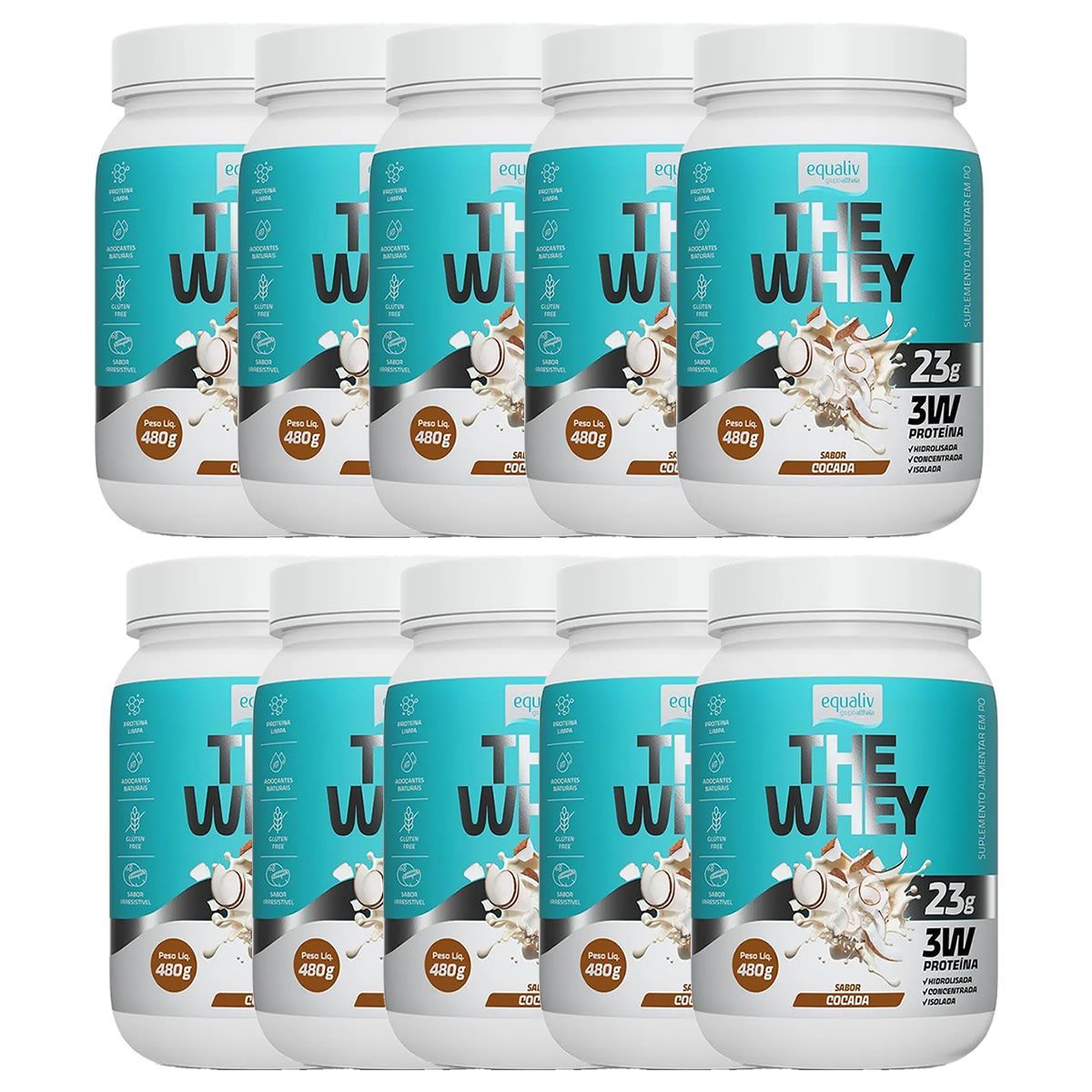 Kit 10X The Whey - 480g Cocada - Equaliv