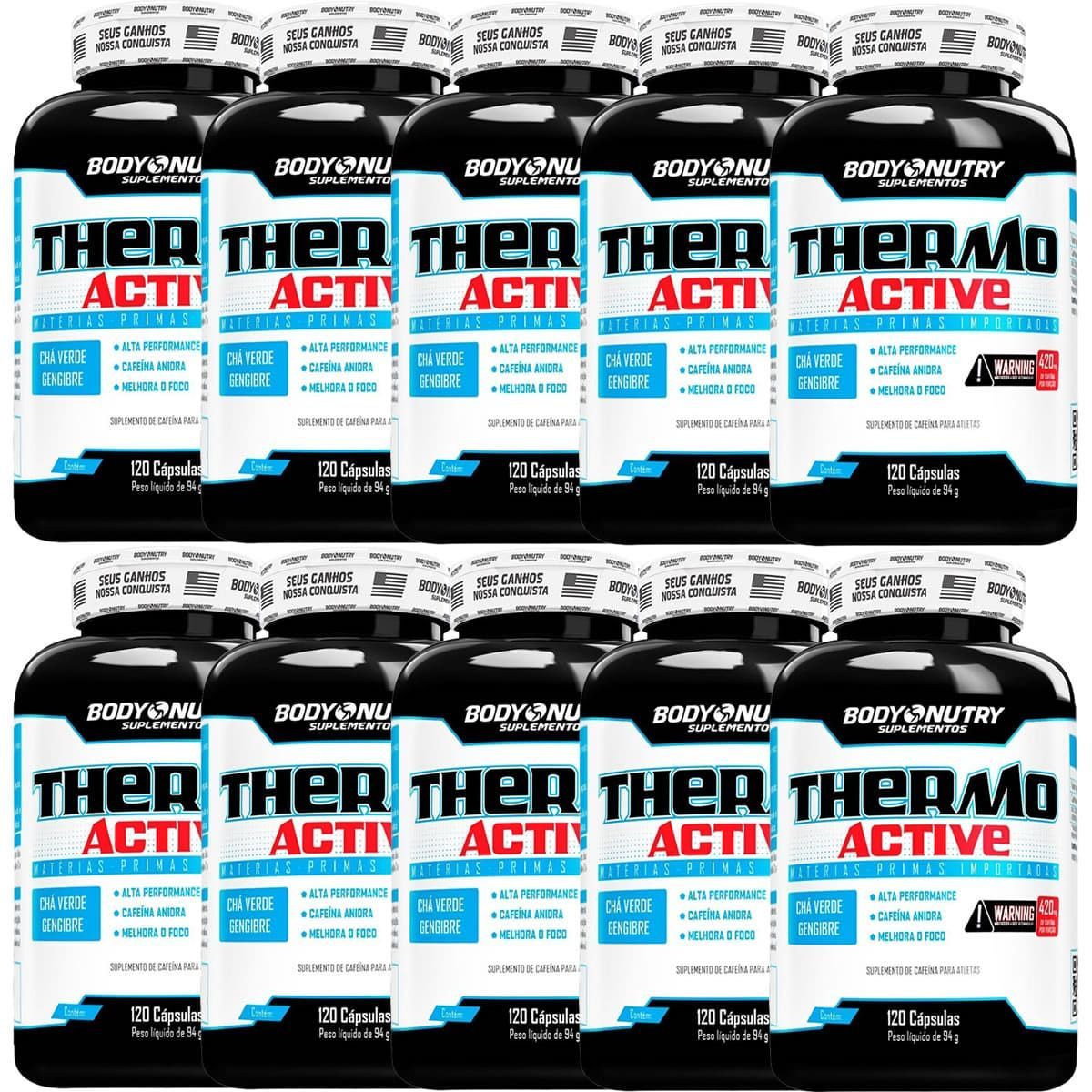 Kit 10X Thermo Active - 120 C�psulas - Body Nutry