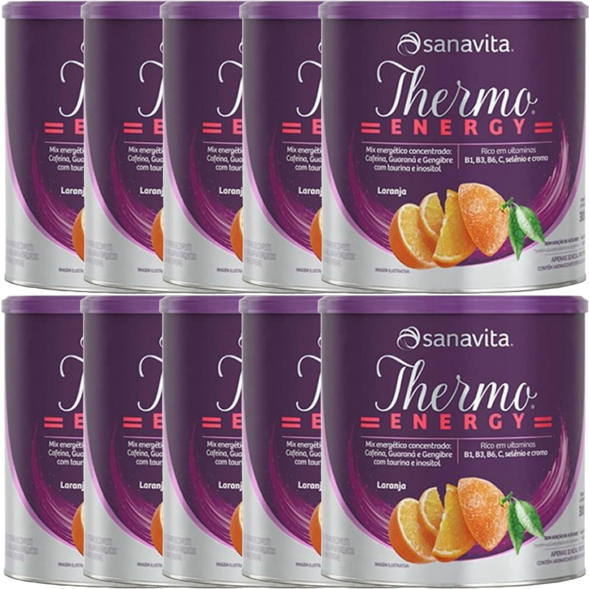 Kit 10X Thermo Energy - 300g Laranja - Sanavita
