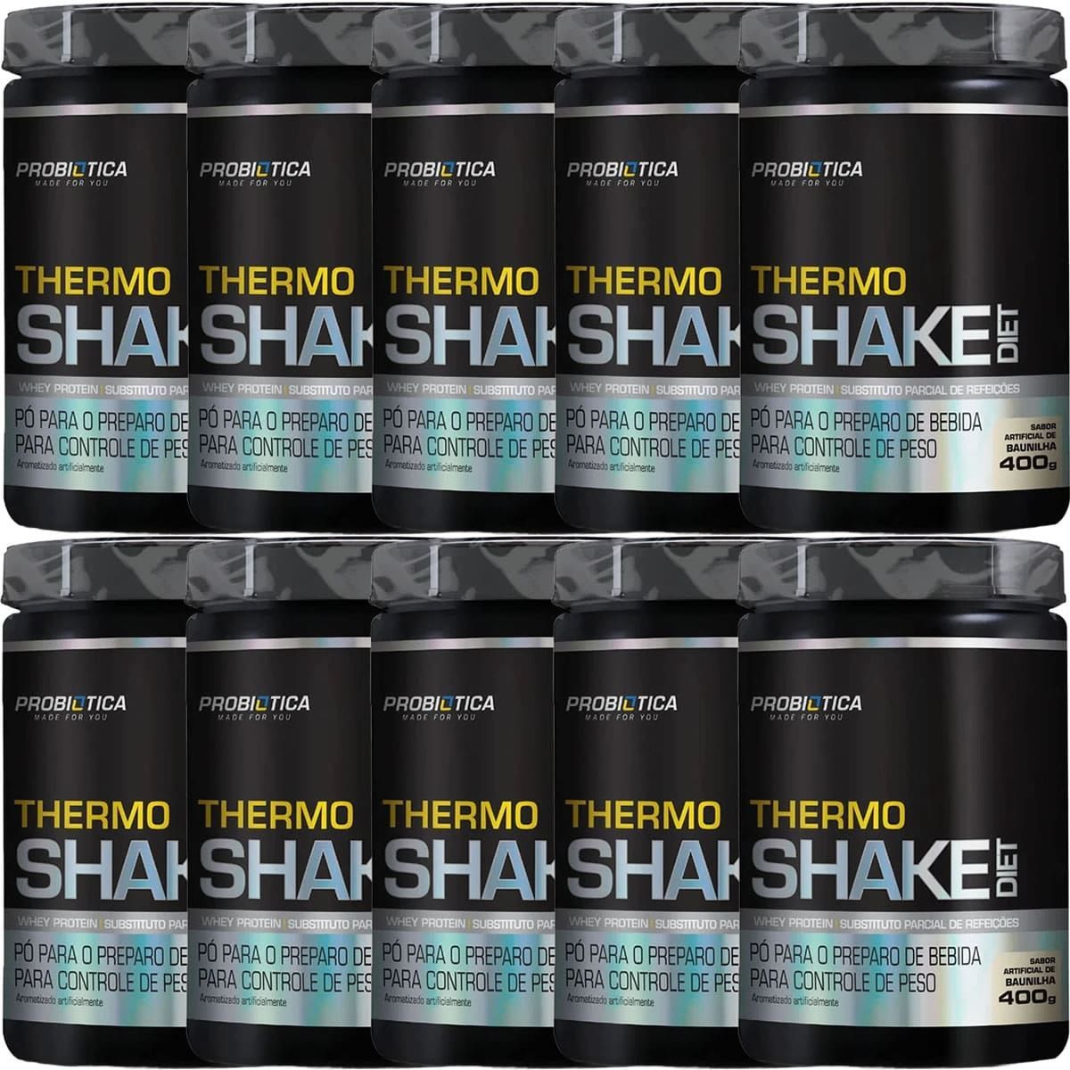 Kit 10X Thermo Shake Diet -  400g Baunilha - Probi�tica