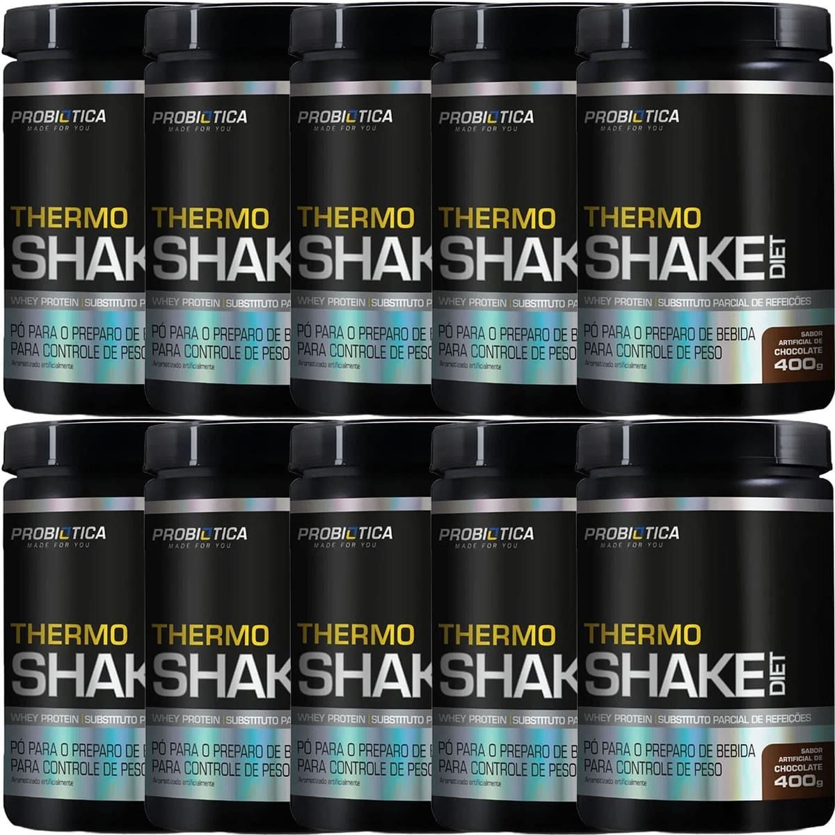 Kit 10X Thermo Shake Diet - 400g Chocolate - Probi�tica