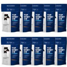 Kit 10X Top Whey 3W - 1800g Refil Chocolate - Max Titanium