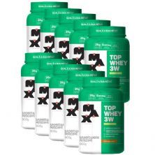 Kit 10X Top Whey 3W - 900g Caf� com Leite - Max Titanium