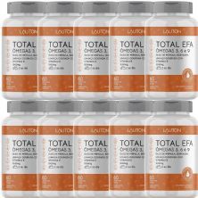 Kit 10X Total Efa �megas 3, 6 e 9  - 60 C�psulas - Lauton Nutrition