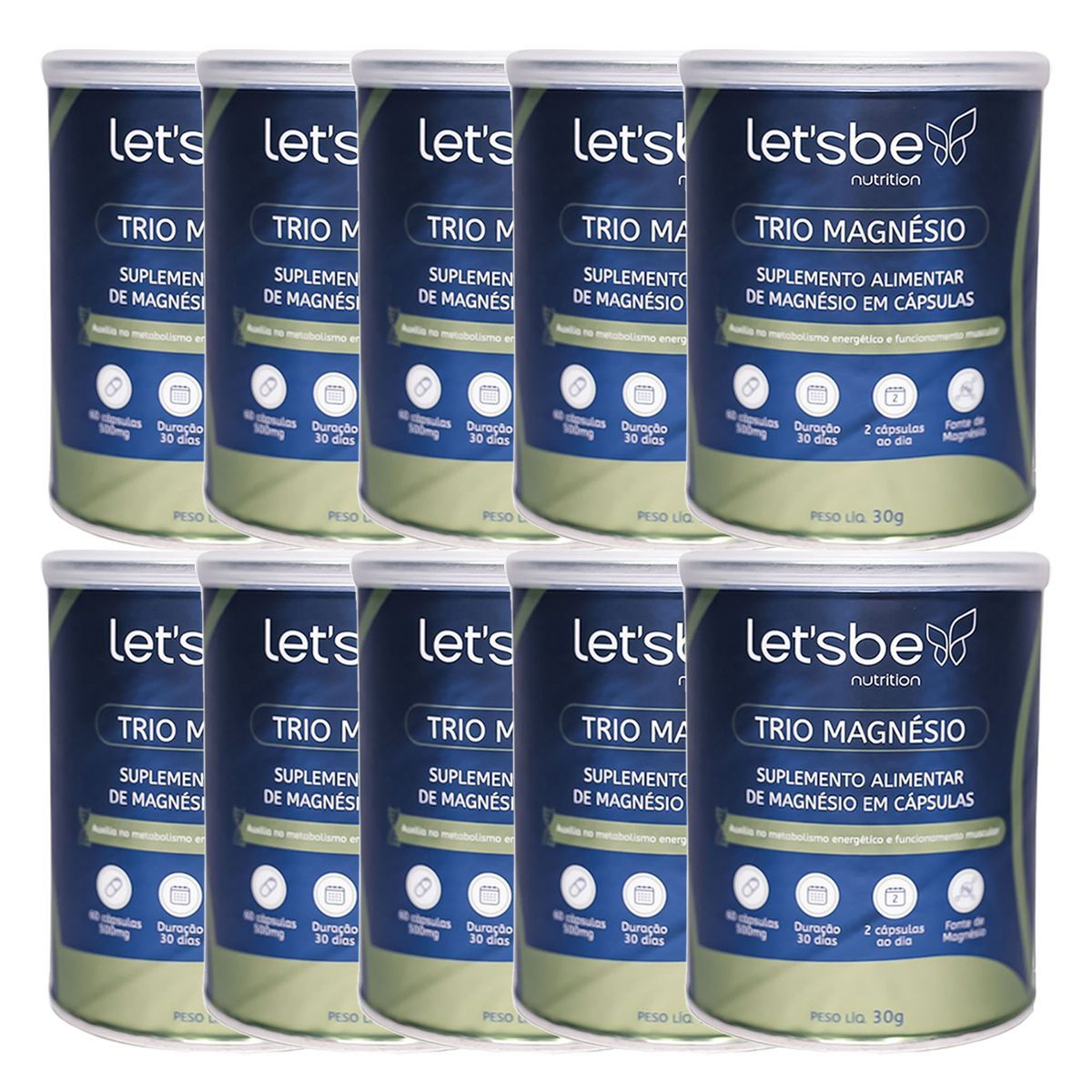 Kit 10X Trio Magn�sio - 60 C�psulas - LetsBe Nutrition
