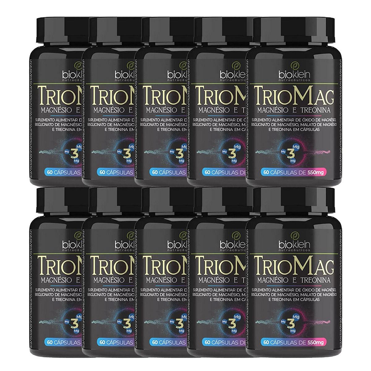 Kit 10X TrioMag Treonato - 60 C�psulas - Bioklein
