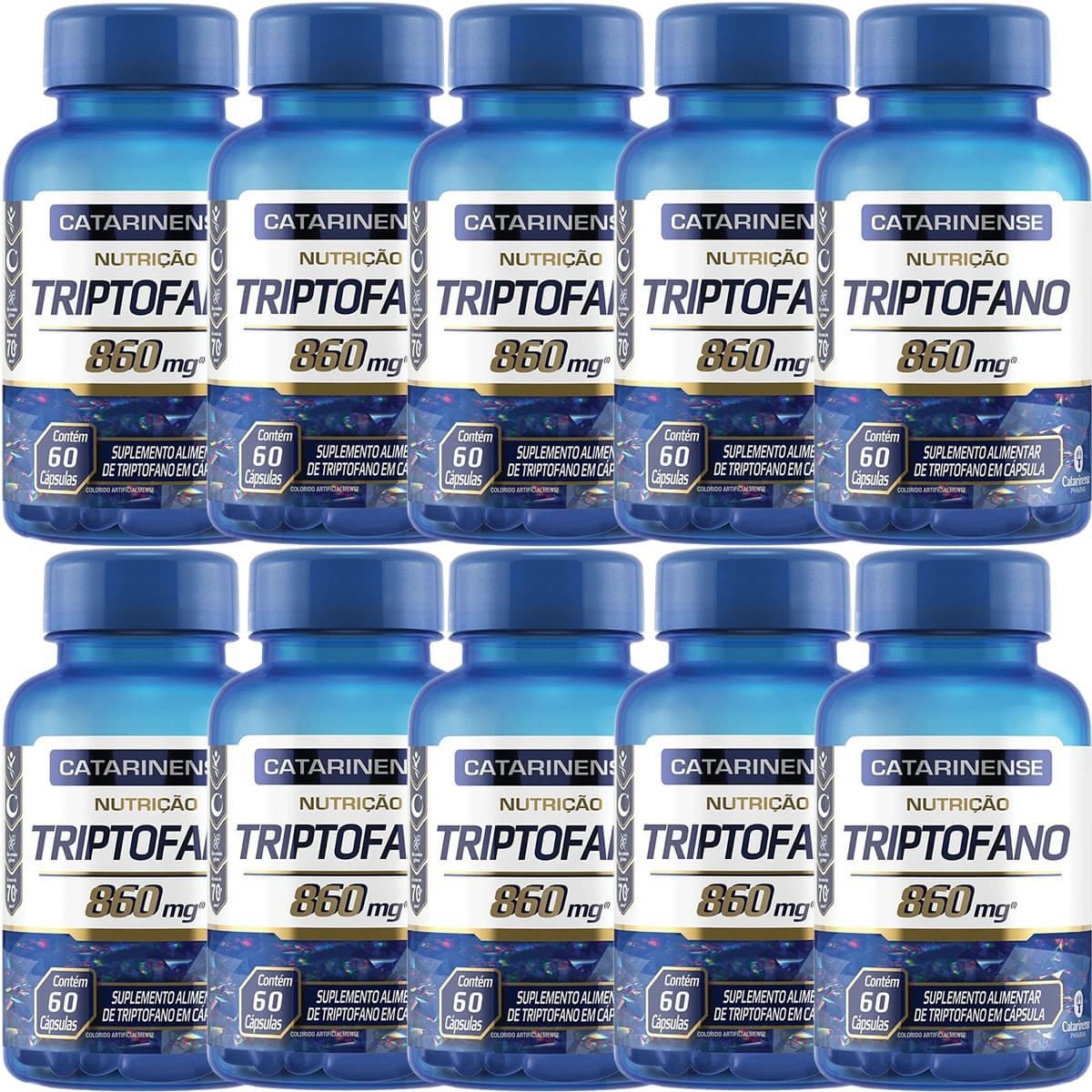 Kit 10X Triptofano - 60 C�psulas - Catarinense Nutri��o