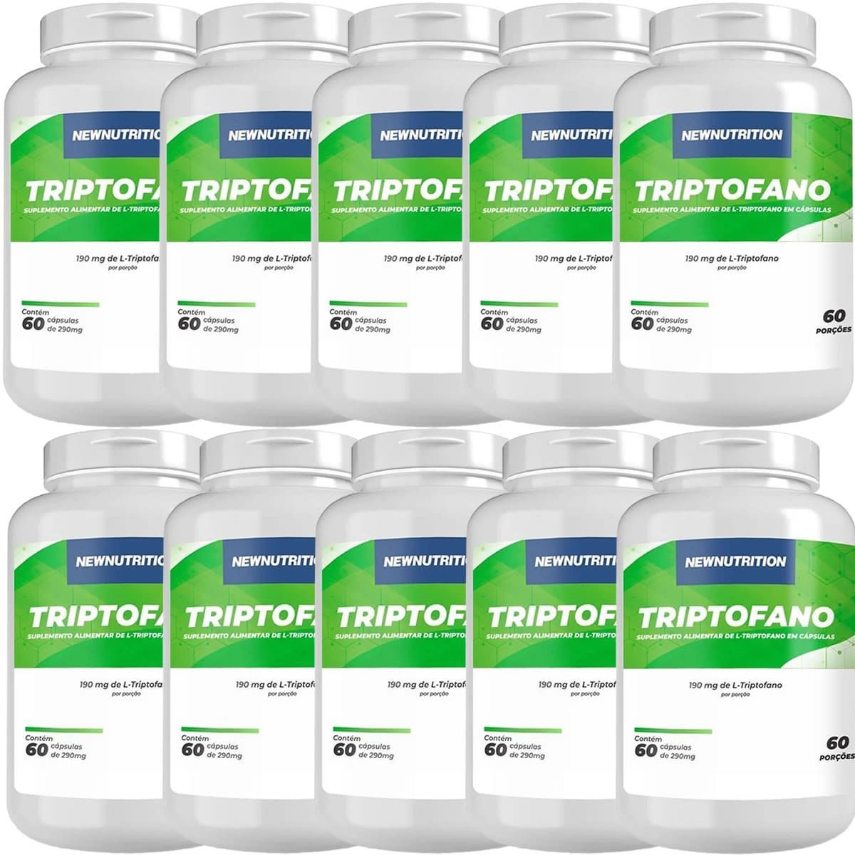 Kit 10X Triptofano - 60 C�psulas - NewNutrition