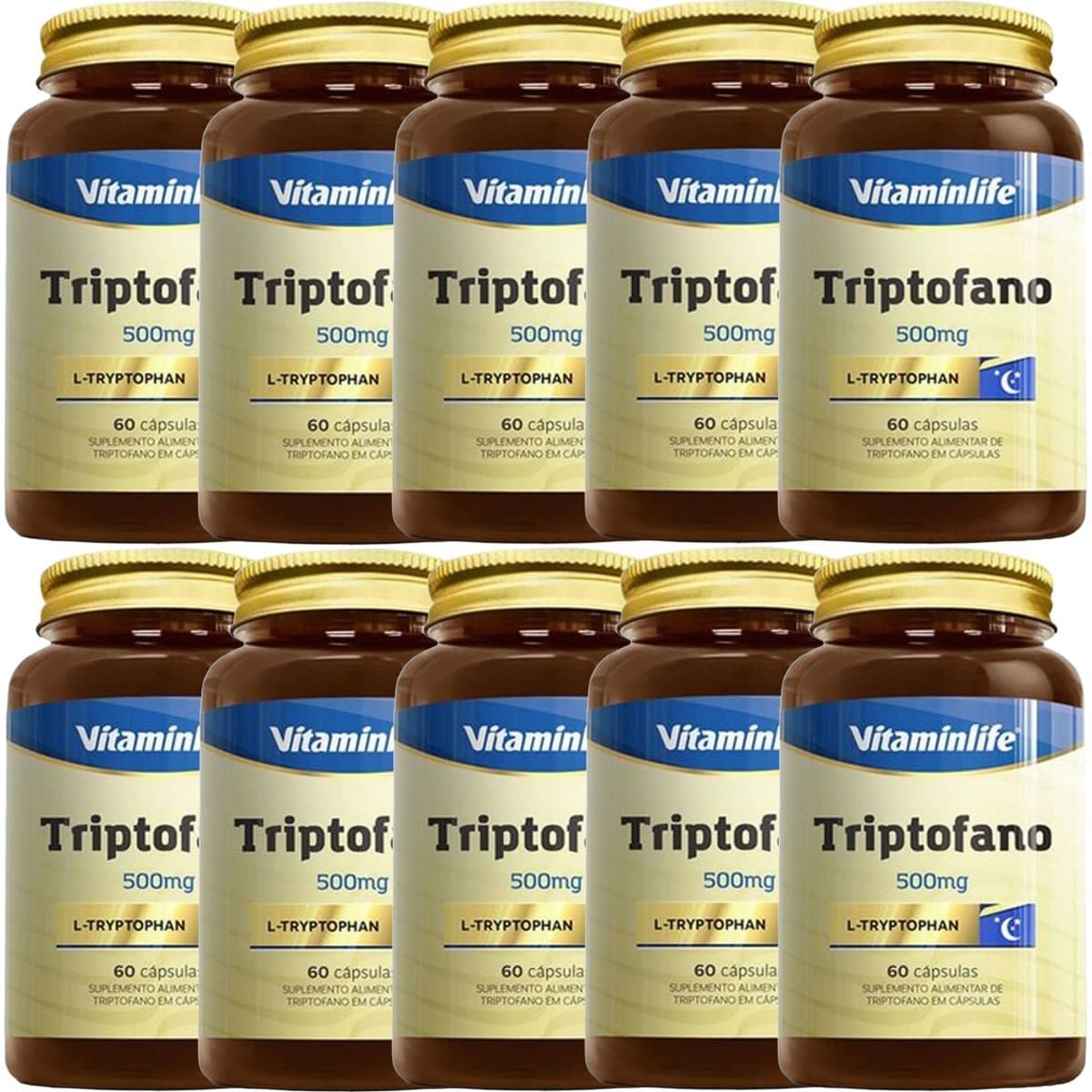 Kit 10X Triptofano - 60 C�psulas - Vitaminlife