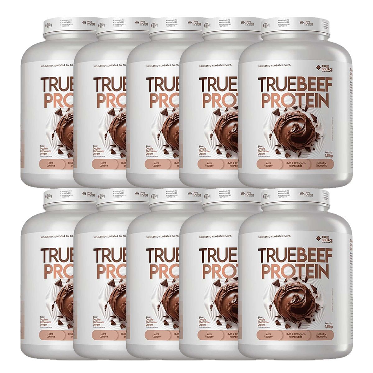 Kit 10X True Beef Protein - 1810g Double Chocolate Dream  - True Source