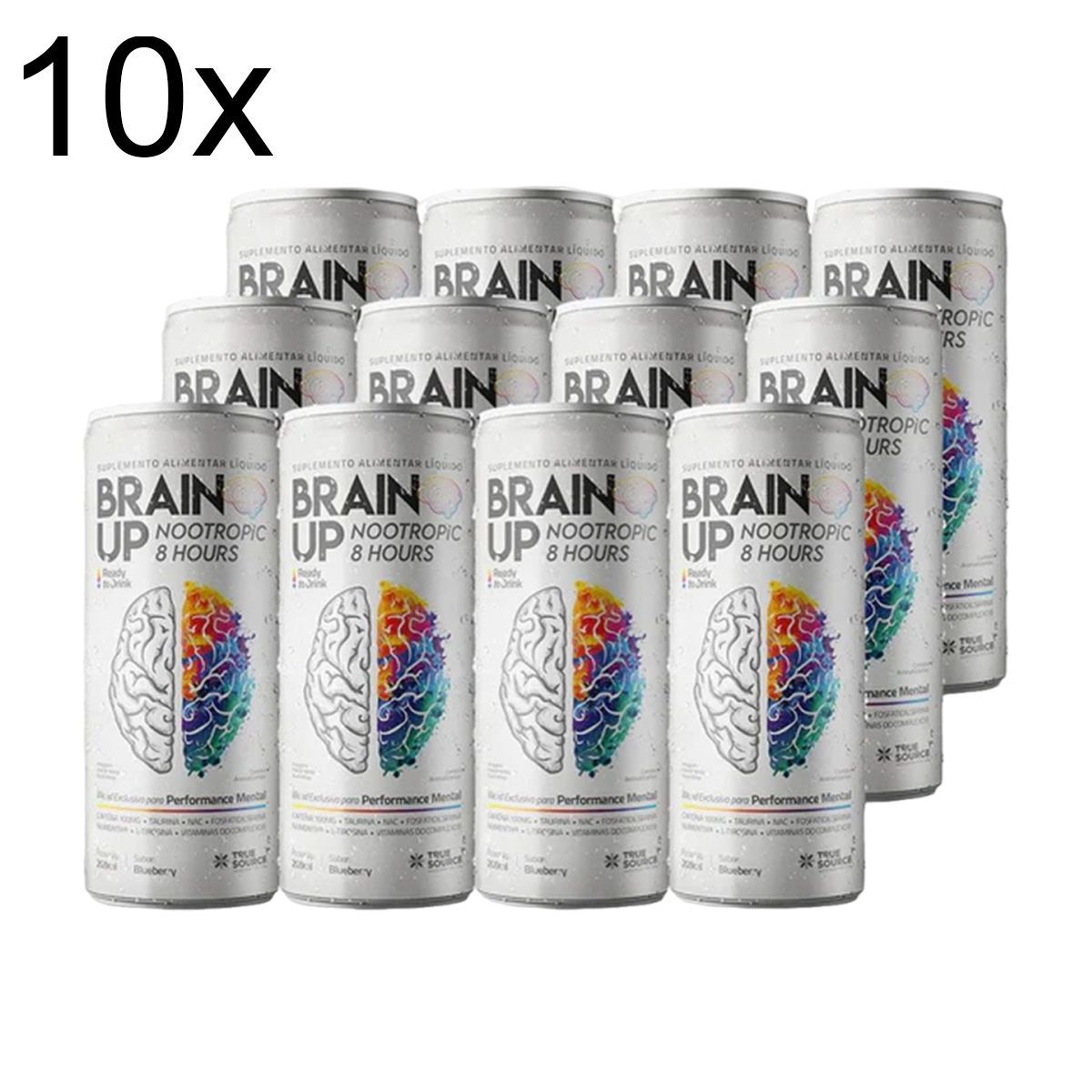Kit 10X True Brain up Read to Drink - 12 Unidades 269ml Blueberry - True Source