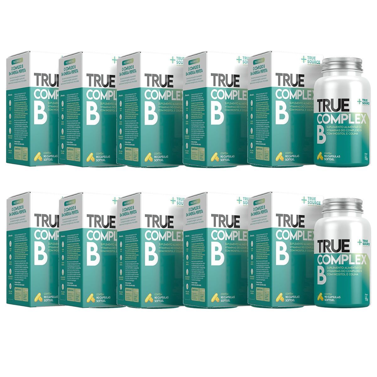 Kit 10X True Complex B - 90 C�psulas - True Source