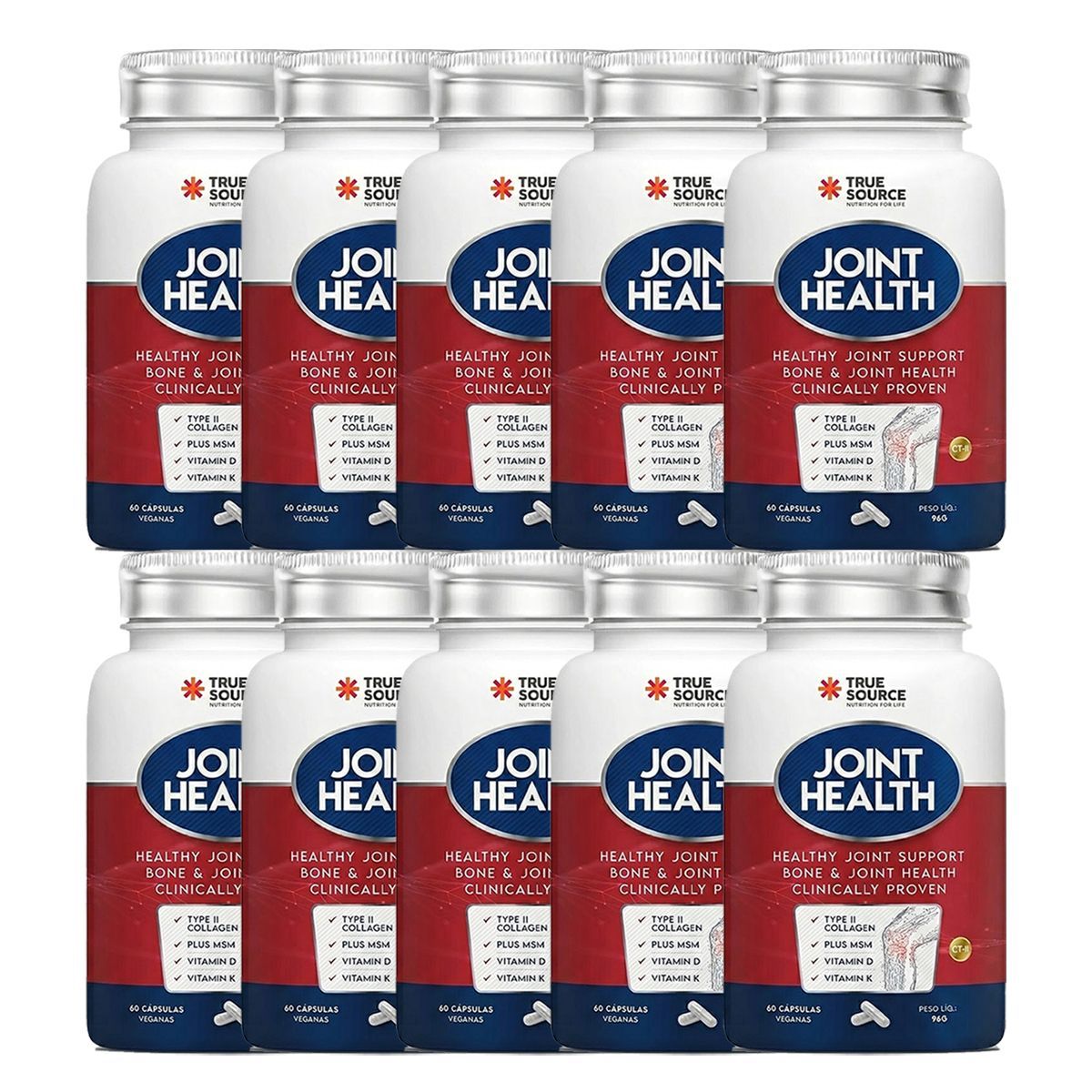 Kit 10X True Joint Health - 60 C�psulas - True Source