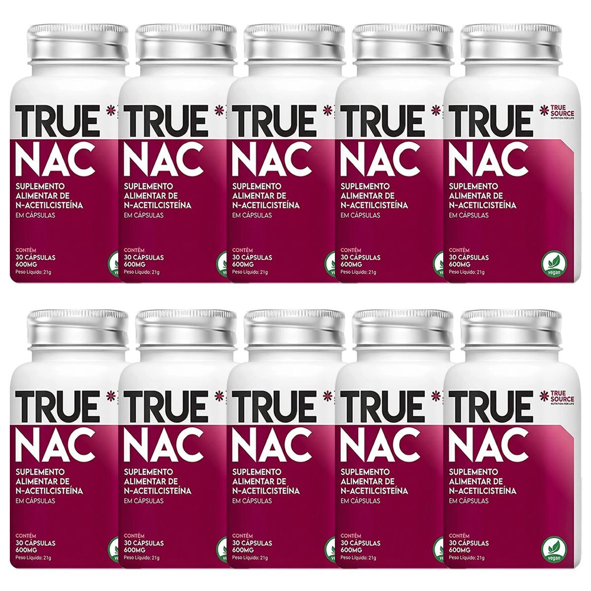Kit 10X True NAC - 30 C�psulas - True Source
