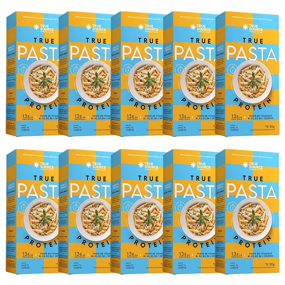 Kit 10X True Pasta Protein - 110g Mac N Cheese - True Source