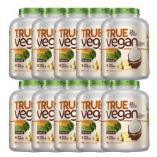 Kit 10X True Vegan Prote�na Vegetal - 1810g Chocolate Branco com Coco - True Source