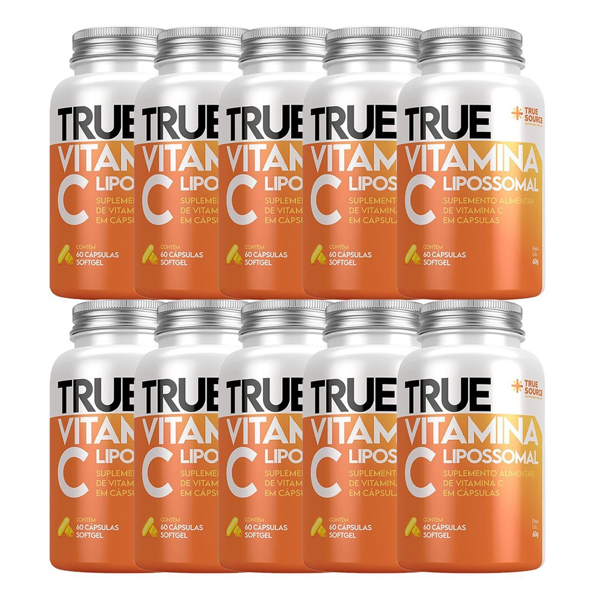 Kit 10X True Vitamina C Lipossomal - 60 C�psulas - True Source