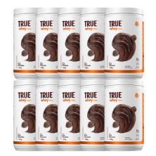 Kit 10X True Whey Protein Hidrolisado e Isolado - 837g Dark Chocolate - True Source