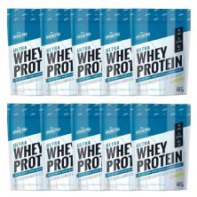 Kit 10X Ultra Whey Protein - 907g Refil Leite  - Shark Pro