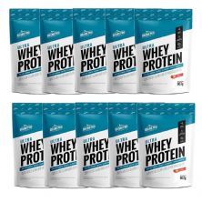 Kit 10X Ultra Whey Protein - 907g Refil Morango - Shark Pro