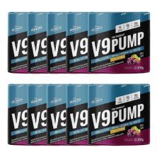 Kit 10X V9-Pump Pre Workout - 300g Uva - Shark Pro