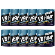Kit 10X V9-Pump Pre Workout + L-Arginina - 300g A�a� & Guaran� - Shark Pro