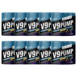 Kit 10X V9-Pump Pre Workout + L-Arginina - 300g A�a� & Guaran� - Shark Pro