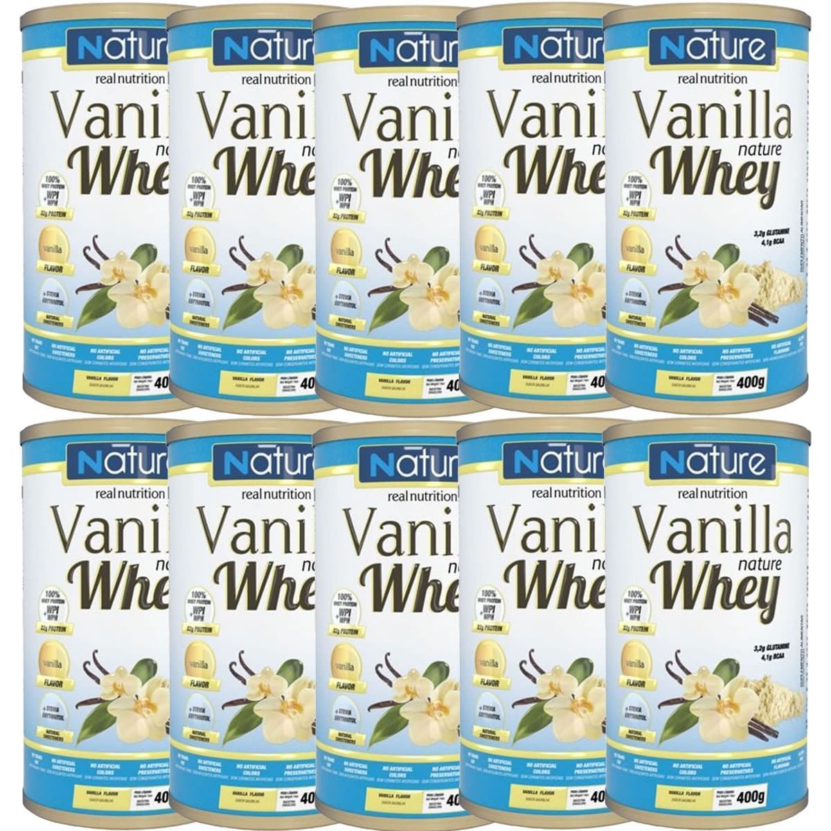 Kit 10X Vanilla Nature Whey - 400g Baunilha - Nutrata